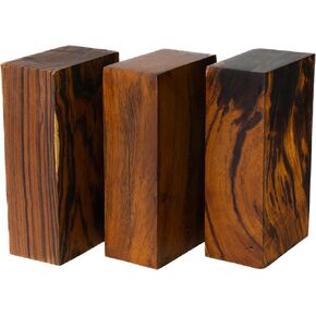 IECAP LLC Hardwood Ironwood Blanks, Exotic Wood – Woodchucks Wood – Hardwood Lumber – Natural Wood for DIY Crafts – Ironwood Lumber Turning Blanks – Size 5.5 x 3 x 1.75 inches – Pack of 3