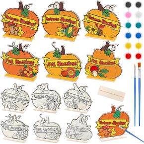 24 Sets Religous Crafts for Kids Color Your Own I Am Loved Tabletop Signs with 2 Brushes 2 Paints Sunday School Cross Craft for Religious Church Activities Gifts Party Decoration Accessory