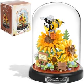Flourishing Butterfly Love Flower Bouquet Building Set, 582 PCS Botanical Collection with Dust Cover – Elegant Flower Bonsai Blocks, Ideal Valentine’s Day Gift for Women and Girls