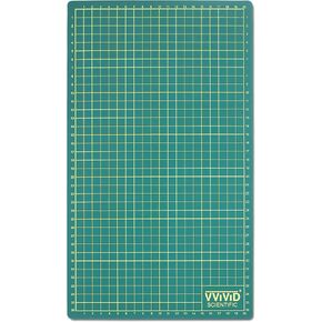 VViViD Reversible Self-Healing Gridded Ruled Green Cutting Mat For Craft Cutting (14" x 8.25")
