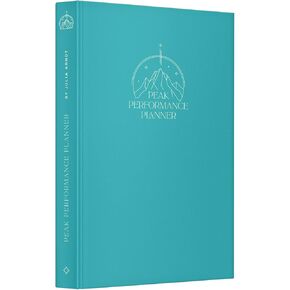Peak Performance Planner. Undated Life Planner. Daily, Mindfulness, Reflections. A5 size. Start Anytime. (Turquoise)