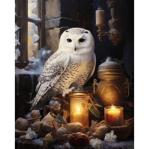 ZUVRDIAI Paint by Numbers, Snowy Owl Snow Fortress Feasts, Adult Crafts Adult Paint by Number Kits, Arts Crafts for Home Decor(No Frame, 16x20 Inch)