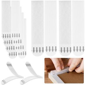 20Pair Picture Hanging Strip Removable Wall Sticky Picture Hanger No Damage Adhesive Poster Wall Hanger Nail Free Photo Fixing Hanging Tape for Picture Frame Wall Art Mirror Clock