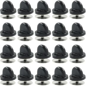 100 Pcs Tie Tacks Blank Pins PVC Rubber Pin Backs for Brooch Tie Hat（Black）
