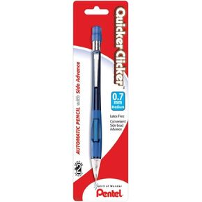 Pentel Quicker Clicker Automatic Pencil, 0.7mm, Transparent Barrel, Assorted Barrel Colors, Color May Vary, 1 Pack (PD347BP-K6)