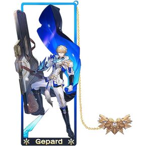 Honkai: Star Rail Metal Bookmark Anime Figure Bookmark Great Gift for Game Fans, Reader, Friends or Teachers (Gepard)