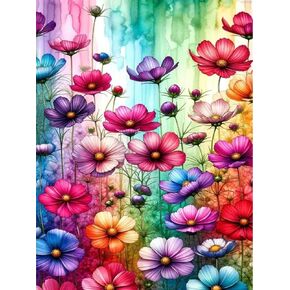 Diamond Painting Art Full Round Drills Flower Diamond Painting Kits for Adults Diamond Art Painting by Number Kits Gem Art Wall Home Decor 12x16inch/30x40cm