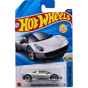 Hot Wheels Gordon Murray T.33 Diecast Car, Factory Fresh Series, 1:64 Scale, Silver