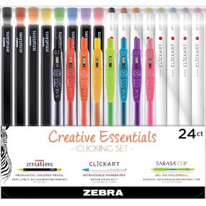 مجموعة مجلة حمار وحشي ، تشمل 7 من طراز Mildliner Highlighters و 7 أقلام حبر الهلام القابلة للسحب من ساراسا ، ألوان متنوعة ، 14 حزمة