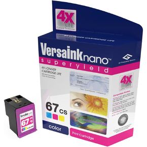VersaInk-Nano 67 CS Tri-Color Ink Cartridge - Compatible with HP 67 Tri-Color