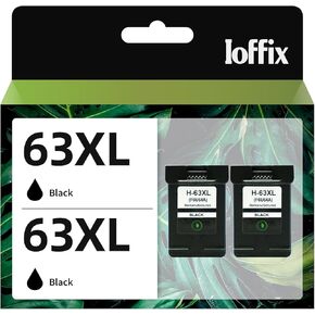 Remanufactured 63XL Ink Cartridges Combo Pack Replacement for HP Ink 63 63XL Combo Pack Compatible with Officejet 3830 4650 4652 4655 5200 5255 Printer (2 Pack)