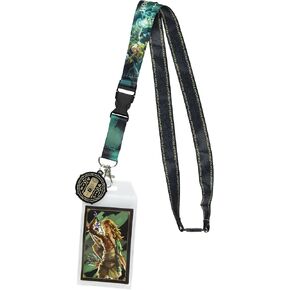 Legend of Zelda Lanyard Tears of The Kingdom Breakaway ID Badge Holder Lanyard with 1.5" Metal Shrine Hand Pendant