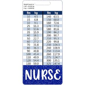 Plifal Nurse Badge Buddy Card Holder Nursing Accessories Vertical ID Name Identification Tags Nurse Work Items W Height & Weight Conversion Charts