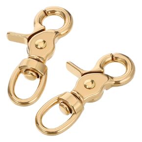 Balacoo Key Wallet Brass Lobster Clasp: 2pcs Snap Hooks Purse Strap Clip Swivel Keychain Clasp Trigger Clips Hooks for Purse Making Leathercraft Heavy Duty Magnetic Hook