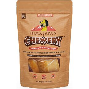 Premium 100 ٪ Yak Cheese Dog Chews - كل البروتين الطبيعي والعالي ، خالي من الرائحة ، مضغ طويل الأمد للكلاب (كبيرة ، 16 أوقية.)