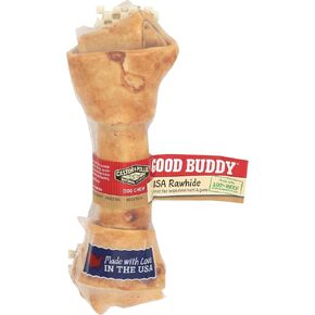 Castor & Pollux Good Buddy Dog Treat - Rawhide Bone with Natural Chicken Flavor, 6-7" Bone - 1 ct. Bag