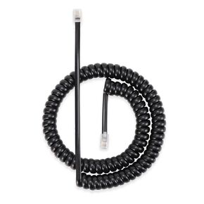 16 FeeT Uncoiled Phone Cord, Long Telephone Curly Cords, 2 FeeT Coiled,1 Pack, Phone Cord for Landline RJ9 Black, Used at Home/Office/Hotel