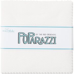 Poparazzi White On White 5 "Stacker 42 5 بوصة سحر حزمة Riley Blake Designs 5-805-White-42