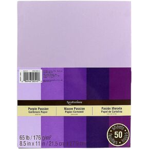 Recollections Cardstock Paper, 8 1/2 X 11 Purple Passion (Value 2-pack)