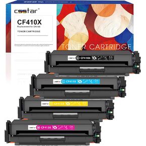 CF410X 410X CF410A 410A Toner Cartridge Compatible Replacement for HP High Yield Works with Pro M477fdw M477fnw M477nw M377dw M452nw M452dn M452dw Printers(Black,Cyan,Magenta,Yellow)