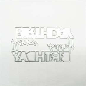 Happy Birthday Cutting Dies Birthday Cutting Dies Metal Embossing Stencil Cutting Dies Stencils for Scrapbooking DIY Greeting Cards for Birthday Invitation to School Cards Scrapbooking Cutting Dies