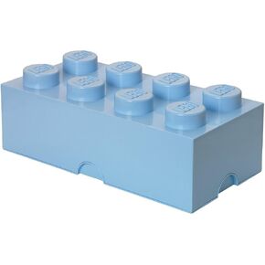 Room Copenhagen, LEGO Brick Box Stackable Storage Containers - Organizational Building Blocks - 19.69 x 9.84 x 7.09 Inches - Brick 8, Light Royal Blue