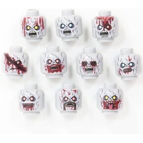 World War Zombie Head Pack for Minifigs