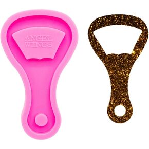 Shiny Bottle Opener Mold Silicone Molds DIY Resin Crasting Mold for Epoxy Molds keychains Mould for jewelry Key Ring Pendant Decoration