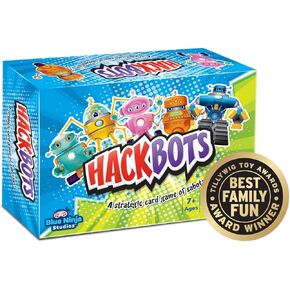 Blue Ninja Studios HackBots Strategy Card Game of Sabotage, Award-Winning Family Fun for Kids, Tweens, Teens and Adults Ages 7 Years and Older, 2-5 Players