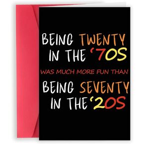 Happy 70th Birthday Gifts Card for Women Men, Funny 70th Birthday Decorations for Him Her, Unique Gifts for 70 Year Old Man Woman