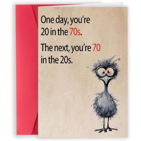 Happy 70th Birthday Gifts Card for Women Men, Funny 70th Birthday Decorations for Him Her, Unique Gifts for 70 Year Old Man Woman in Kuwait