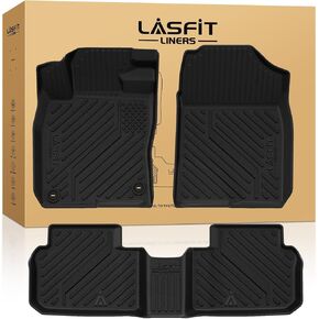 LASFIT Floor Mats Fit for 2017-2022 Honda CR-V/CRV Hybrid Models, All Weather TPE Car Liners, 1st & 2nd Row Set