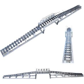 202 Pcs City Train Tracks Building Block Set Compatible with Lego,Train Tracks Accessories Set,Train Track Bridge Uphill and Downhill Set