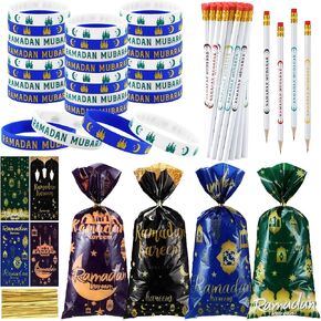 48 KIT RAMADAN MUMPARAK HOMES FOR KIDS EID RAMADAN PENBEMS MUBARAK WRISTBANDS EID CELLOPHANE GIFT BAS لـ RAMADAN MUBARAK Party Party Favort in Kuwait