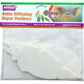 Roylco Color Diffusing Feathers 80 Die Cut Bird Feathers