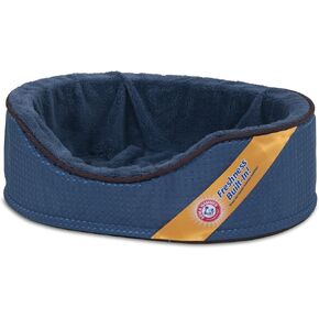Petmate Assorted Plush/Suede Lounger for Pets, 23 x 17 x 7-Inch, Made in USA