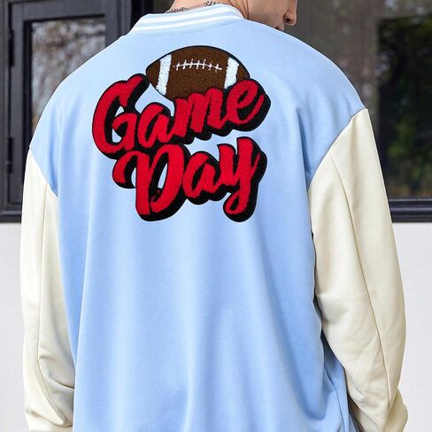 Chenille Gameday Patches Iron on Gameday Patches Patches (Red) in Kuwait
