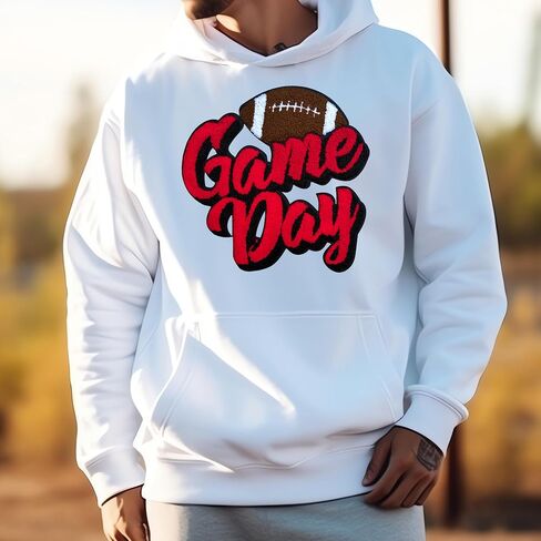 Chenille Gameday Patches Iron on Gameday Patches Patches (Red) in Kuwait