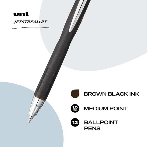 uniball jetstream قلم قابلة للسحب ، 1 مم ، حبر أزرق أسود ، برميل أسود in Kuwait