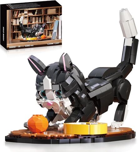 Tuxedo Cat Building Blocks Cute Animal Sets, Compatible with Lego Cats for Adult, Gift for Kids and Adults, Boys and Girls Animal Lovers (1200PCS) in Saudi Arabia