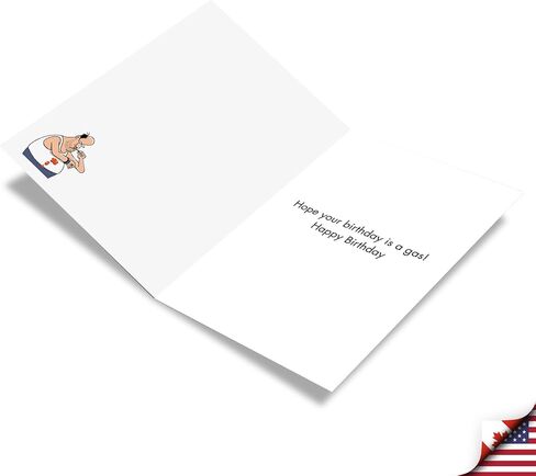 NobleWorks - 1 Cartoon Birthday Greeting Card Funny - Hilarious Bday Notecard with Envelope, Comic Humor Celebration - Fartbit C9323BDG in Kuwait