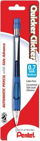 Pentel Quicker Clicker Automatic Pencil, 0.7mm, Transparent Barrel, Assorted Barrel Colors, Color May Vary, 1 Pack (PD347BP-K6) in Saudi Arabia