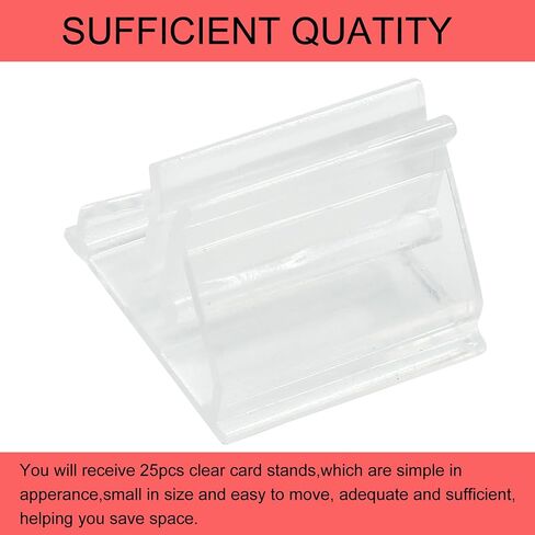 Stand Clear Clear Clear Card Card Stand - 25pcs حاملي قطعة ألعاب بلاستيكية للحفلات والصور والمذكرات وعرض الصور in Saudi Arabia