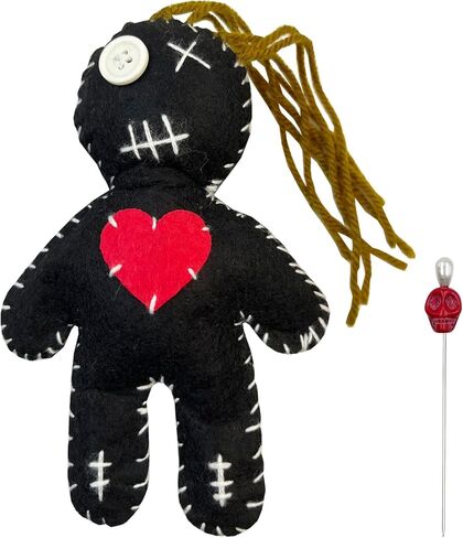 6.2" Handmade Empath Protection Poppet Voodoo Doll, Halloween Decor, Witch Wicca Pagan Altar (Dark Golden Blonde Hair) in Saudi Arabia