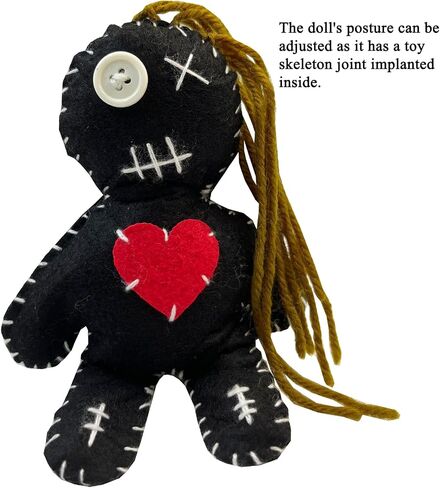 6.2" Handmade Empath Protection Poppet Voodoo Doll, Halloween Decor, Witch Wicca Pagan Altar (Dark Golden Blonde Hair) in Saudi Arabia
