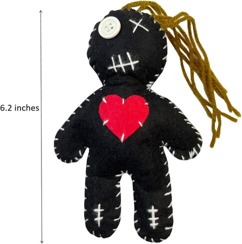 6.2" Handmade Empath Protection Poppet Voodoo Doll, Halloween Decor, Witch Wicca Pagan Altar (Dark Golden Blonde Hair) in Saudi Arabia