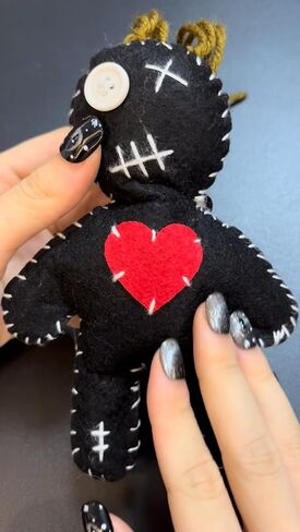 6.2" Handmade Empath Protection Poppet Voodoo Doll, Halloween Decor, Witch Wicca Pagan Altar (Dark Golden Blonde Hair) in Saudi Arabia