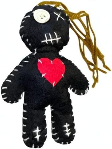 6.2" Handmade Empath Protection Poppet Voodoo Doll, Halloween Decor, Witch Wicca Pagan Altar (Dark Golden Blonde Hair) in Saudi Arabia