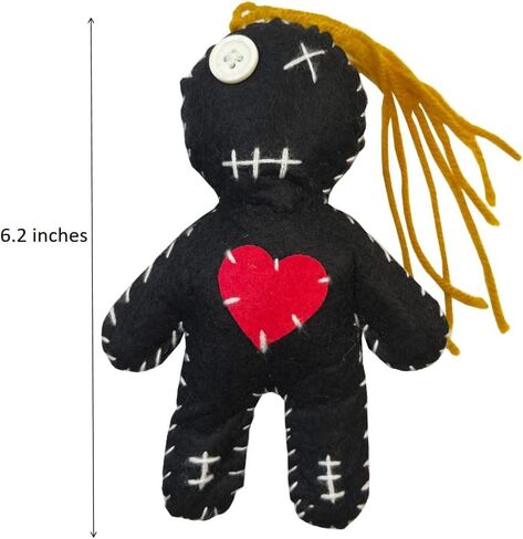 6.2" Handmade Empath Protection Poppet Voodoo Doll, Halloween Decor, Witch Wicca Pagan Altar (Dark Golden Blonde Hair) in Saudi Arabia