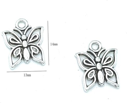50pcs Charms Pendants Bullk Sports Pendants Craft Supplies Findings for DIY Bracelet Necklace Jewelry Making Alloy Pendants 14 X 11mm (Ancient Silver) in Kuwait